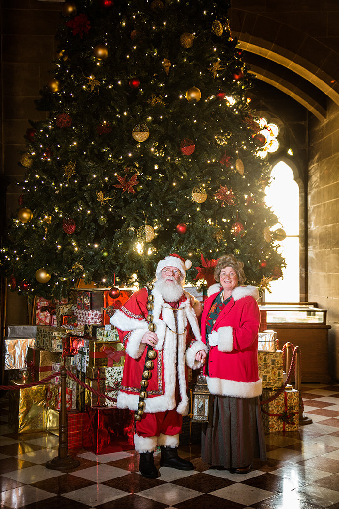 Corporate photography at Warwick Castle with Father Christmas