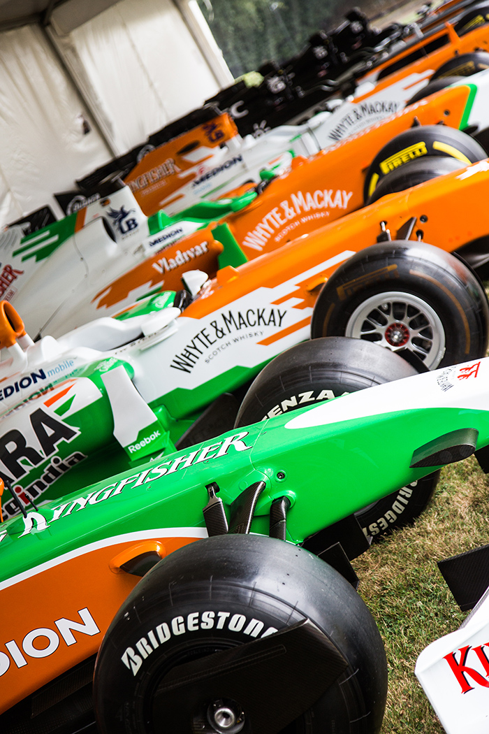 Force India, at Silverstone, with Fews Marquees.