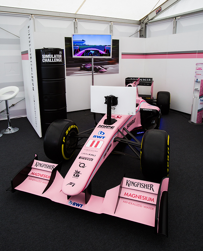 Force India, at Silverstone, with Fews Marquees.