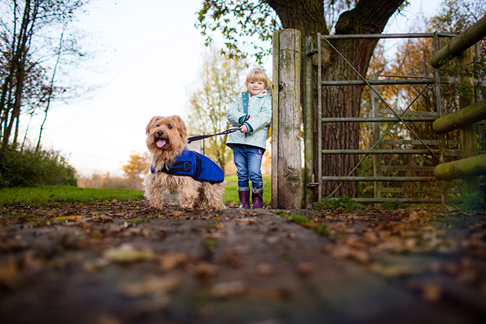 Autumn family portrait shoot by the lake.