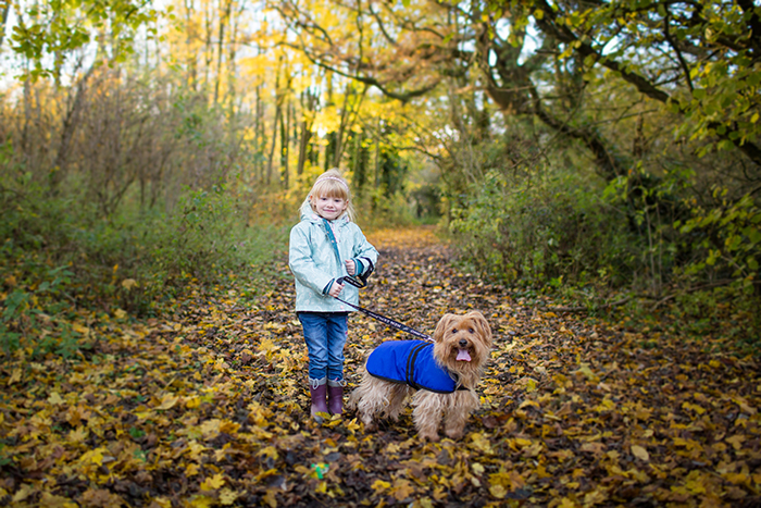 Autumn family portrait shoot by the lake.