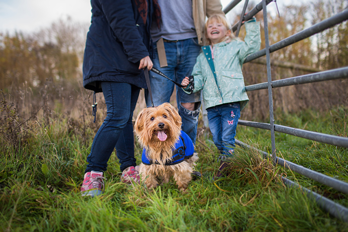 Autumn family portrait shoot by the lake.