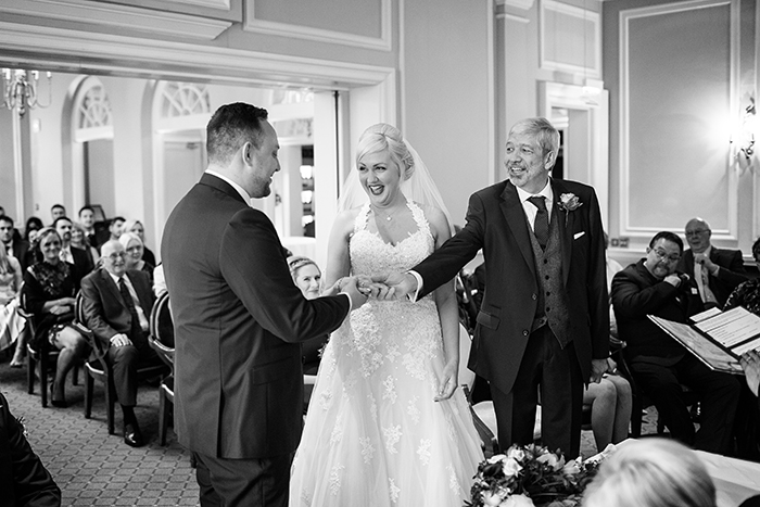 Wedding photography at Brockencote Hall.