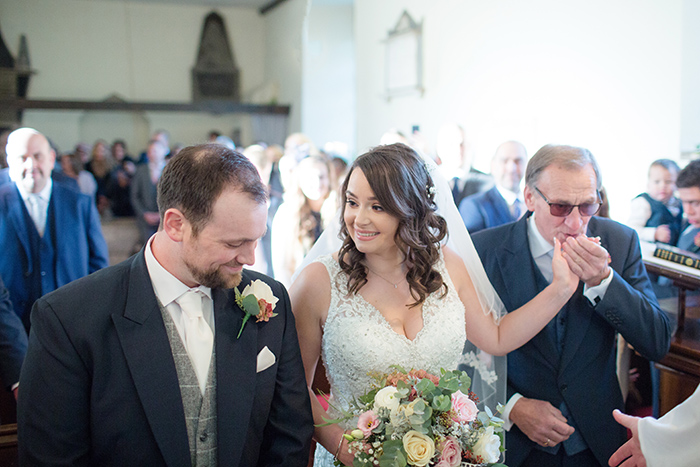 Wedding photography at Dewsall Court, Herefordshire.