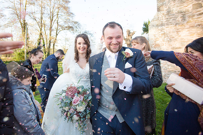 Wedding photography at Dewsall Court, Herefordshire.