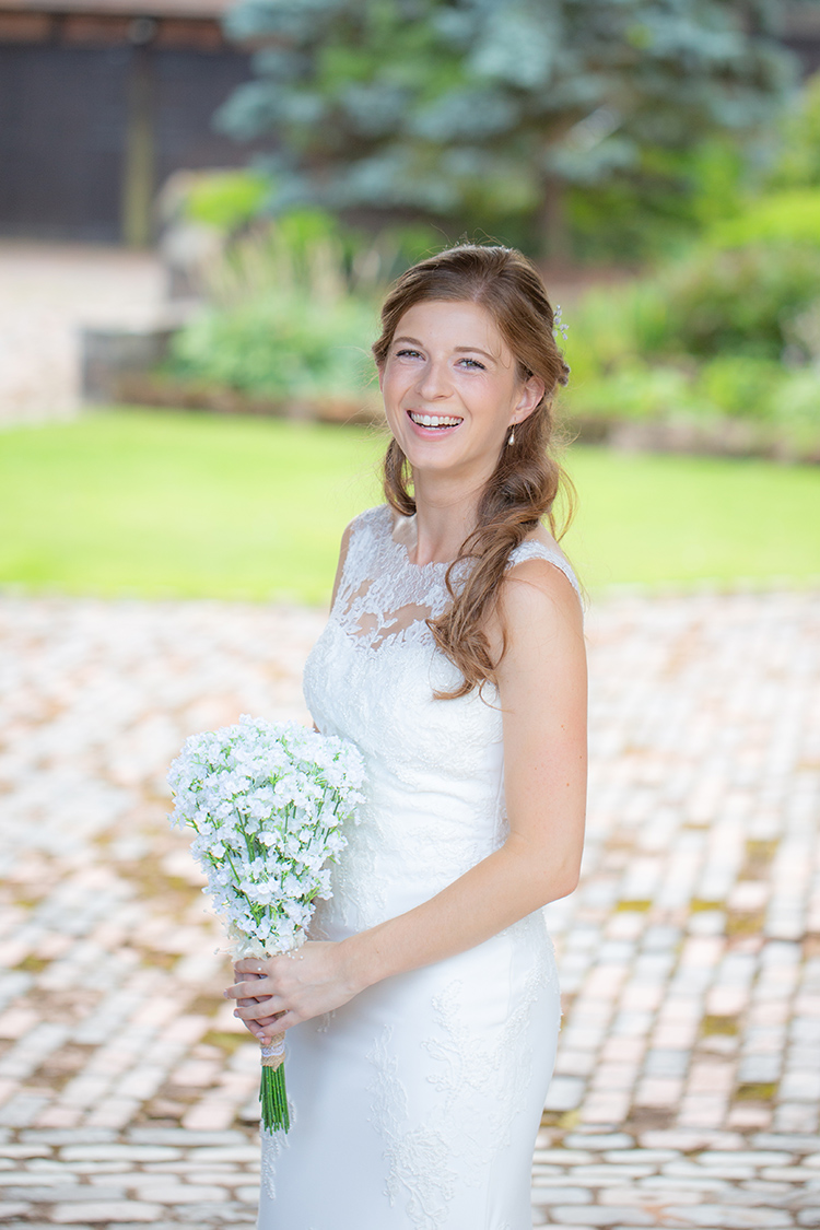 Bride smiling