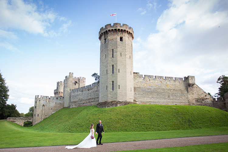 Wedding photography at Warwick Castle